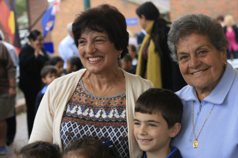 St Michael's Catholic Primary Blacktown South student with grandparents