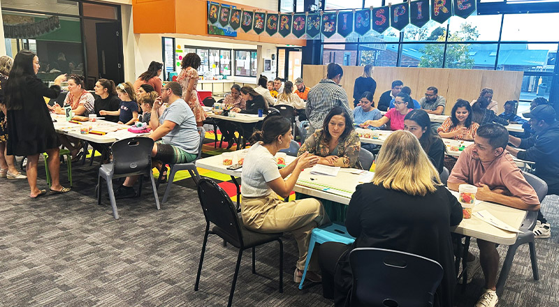 Parents in a workshop at St Michael's Primary School Blacktown South