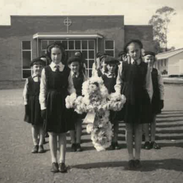 Historical photo of students who attended St Michael's Primary School Blacktown South