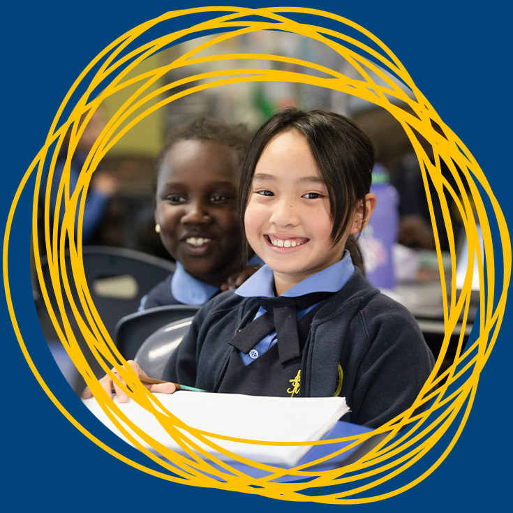 Students in the classroom together at St Michael's Primary School Blacktown South
